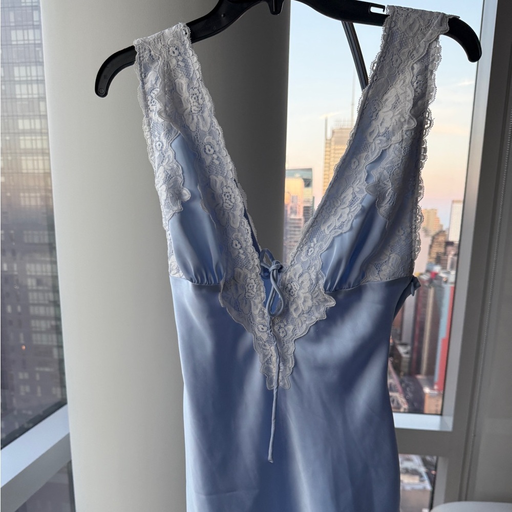 Princess Polly Light Blue Lace Chemise